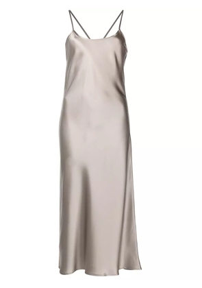 VOZ sleeveless silk midi dress - Grey