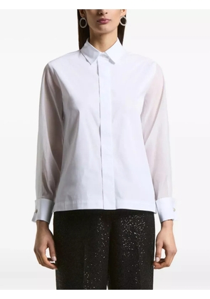 Peserico sheer-sleeve shirt - White