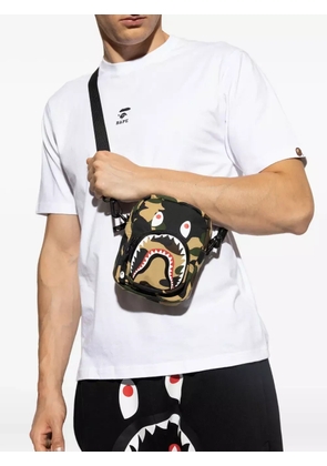 A BATHING APE® camo-shark messenger bag - Yellow