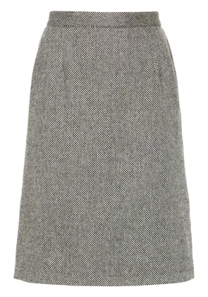 Valentino Garavani Pre-Owned 1990s interwoven-design wool skirt - Neutrals