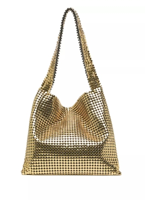 Rabanne Pixel metallic-finish shoulder bag - Gold