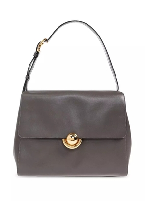 Furla circular-detail leather tote bag - Grey