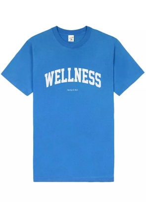 Sporty & Rich logo-print cotton T-shirt - Blue