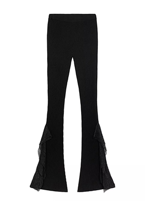 Blumarine lace-detail trousers - Black