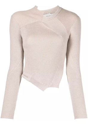 Feng Chen Wang cut-out detailing ribbed-knit jumper - Pink