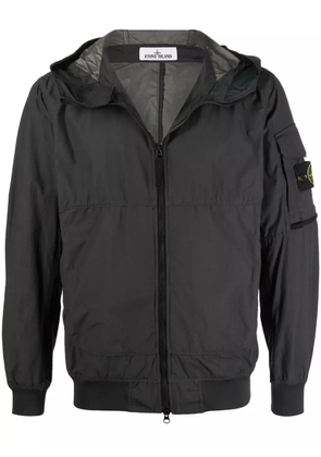 Stone Island Compass-patch hooded jacket - Grey