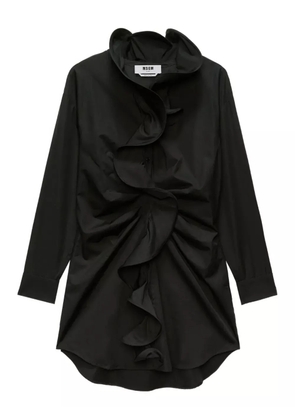 MSGM ruffled shirt dress - Black