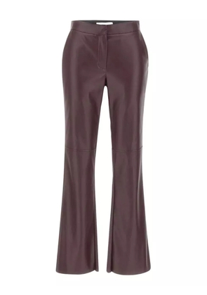 kaos faux-leather flared trousers