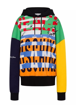 MOSCHINO JEANS graphic-print hoodie - Black