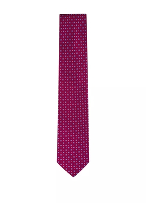 Eton geometric-pattern tie - Red