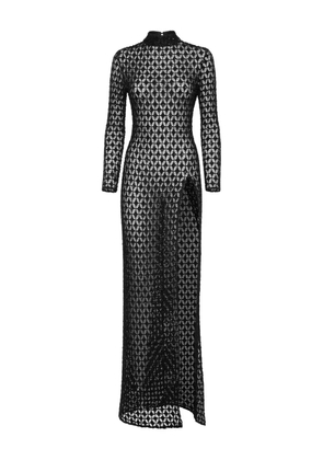 Philipp Plein Embroidered Crystal maxi dress - Black