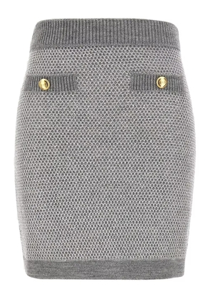 Elisabetta Franchi ribbed-waistband skirt - Grey