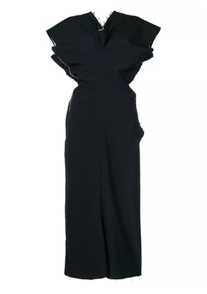 Comme Des Garçons Pre-Owned raw edge peplum dress - Black