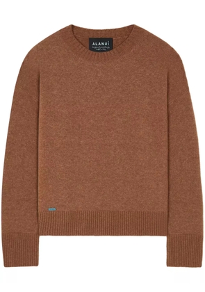 Alanui ribbed-edge cashmere-blend jumper - Brown