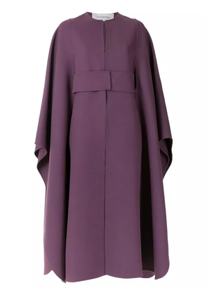 Valentino Garavani draped mid-length cape - Purple