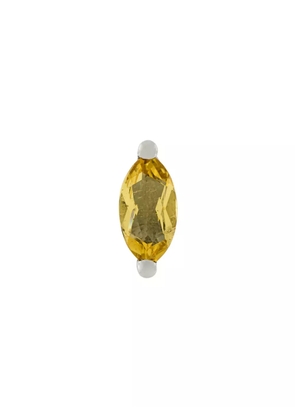 Delfina Delettrez 18kt gold Dots Solitaire beryllium and pearl earring - Yellow