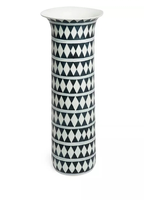 L'Objet geometric-pattern porcelain vase (43cm) - Black