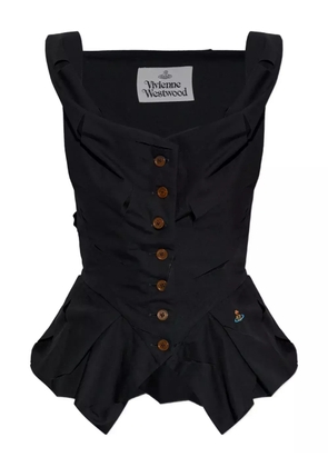 Vivienne Westwood Orb-detail peplum top - Black