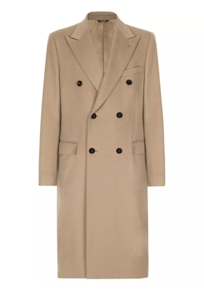 Dolce & Gabbana double-breasted cashmere coat - Brown