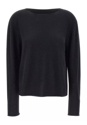 Hemisphere round-neck cashmere sweater - Black