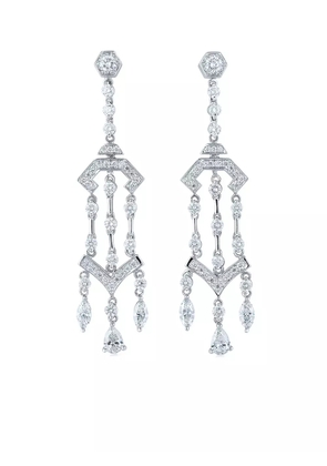 KWIAT 18kt white gold diamond Pagoda chandelier earrings - Silver