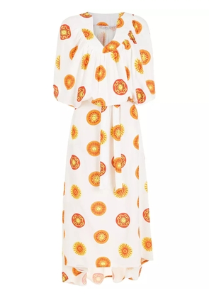 Amir Slama printed oversized dress - White