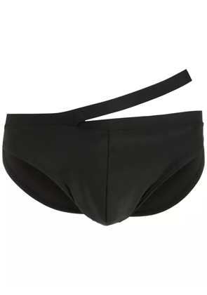 Amir Slama tonal-stitching cutout swimming trunks - Black