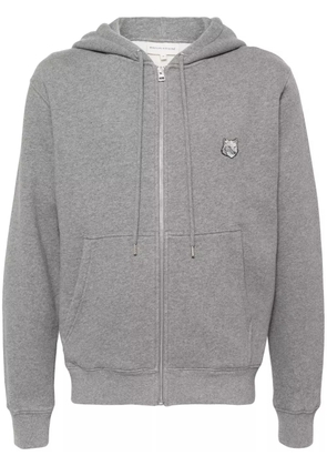 Maison Kitsuné Bold Fox Head-patch zip-up hoodie - Grey
