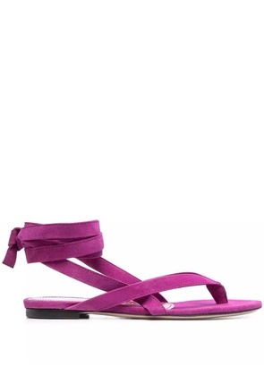 The Attico ankle-strap flat sandals - Purple