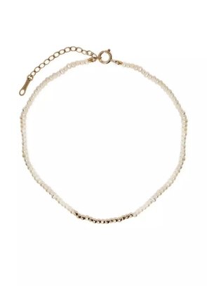 Mizuki 14kt yellow gold pearl anklet