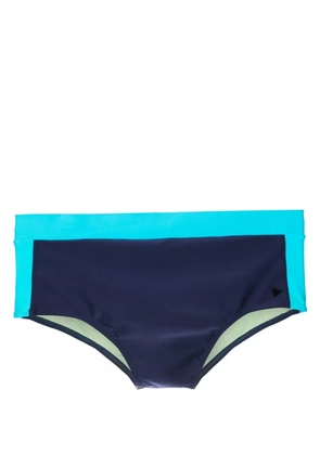 Amir Slama logo-appliqué swim shorts - Blue