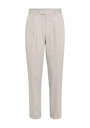 Brunello Cucinelli pinstripe tailored trousers - Neutrals