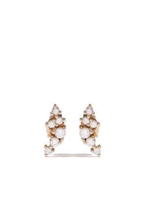 Mizuki 14kt yellow gold Sea of Beauty diamond cluster small stud earrings