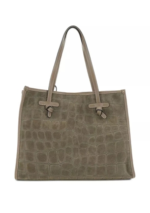 MARCELLA CLUB crocodile-embossed tote bag - Green