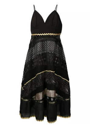 Olympiah mix print sleeveless midi dress - Black