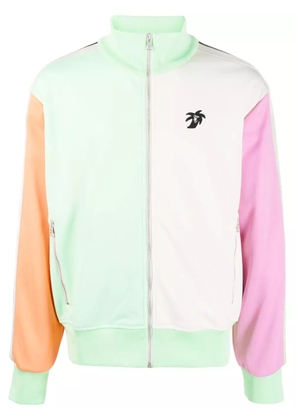 Palm Angels colourblock logo-print track jacket - Green