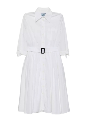 Prada Pre-Owned pleated shirt dress - White