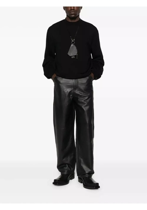 Balenciaga round-neck panelled sweater - Black