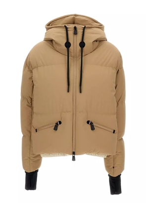 Moncler Grenoble hooded drawstring puffer jacket - Neutrals