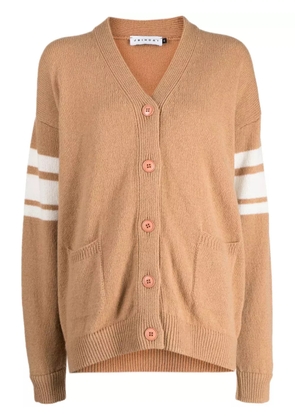 Joshua Sanders LA patterned intarsia-knit cardigan - Brown