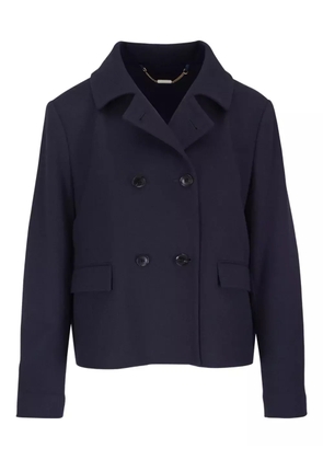 Kiton double-breasted cropped jacket - Blue