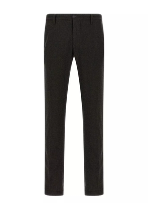 Incotex vichy-patterned trousers - Brown