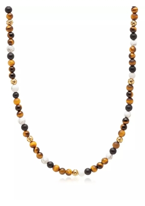 Nialaya Jewelry beaded gemstone necklace - Brown