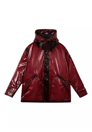 Stone Island prismatic-effect hooded coat - Red