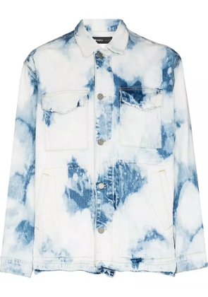 Purple Brand bleached-finish denim jacket - Blue