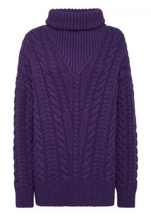 Philipp Plein Skull&Bones turtleneck sweater - Purple