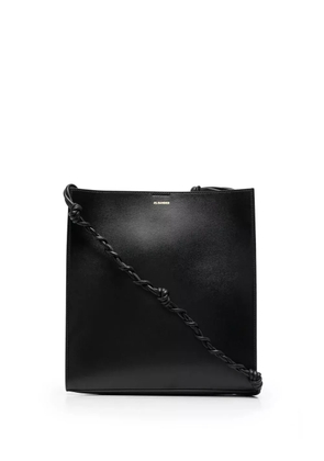 Jil Sander logo-print leather shoulder bag - Black