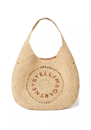 Stella McCartney logo-embroidered tote bag - Neutrals