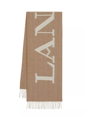 Lanvin herringbone scarf - Neutrals