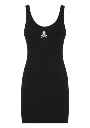 Philipp Plein Skull-embroidered tank minidress - Black